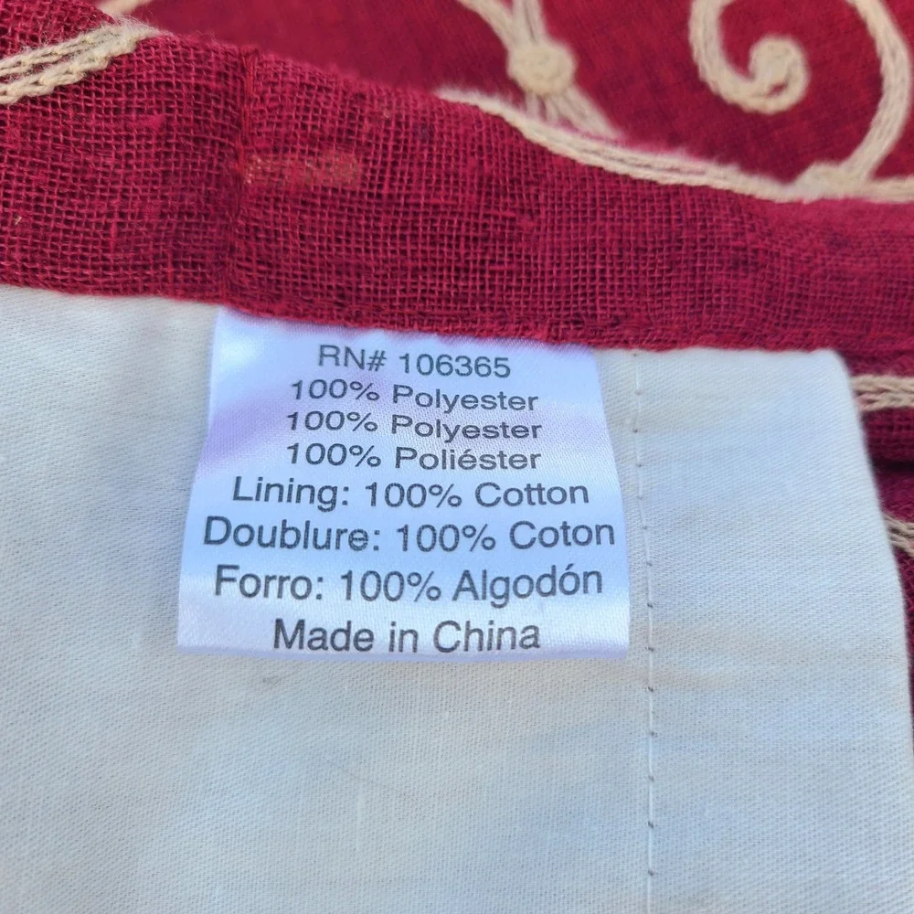 Classic Raspberry Red Long Embroidered 31